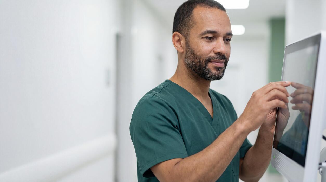 Care professional using a digital staffing platform