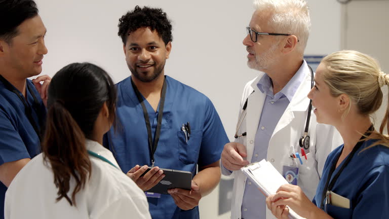 Clinical team reviewing credentials together